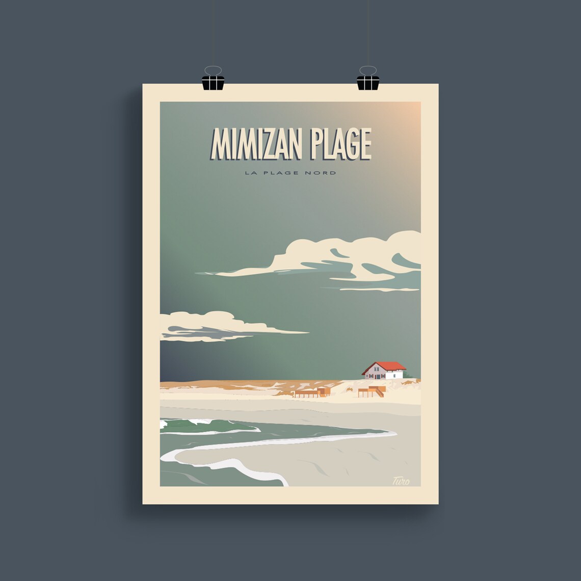 Mimizan Plage Vintage Travel Poster, West Coast - Image 2