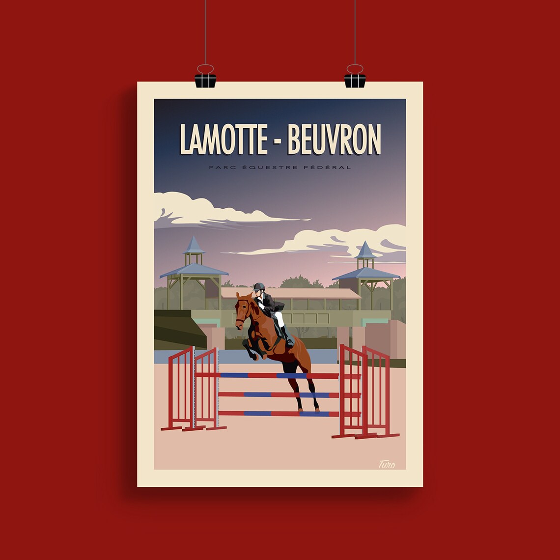 Lamotte Beuvron Travel Poster, French Riding Championships - Image 2