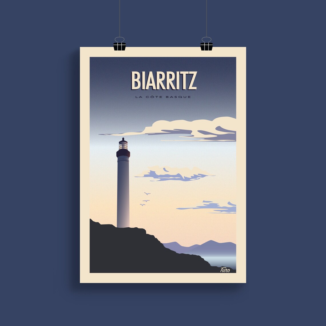 Biarritz Vintage Travel Poster, Basque Coast - Image 2