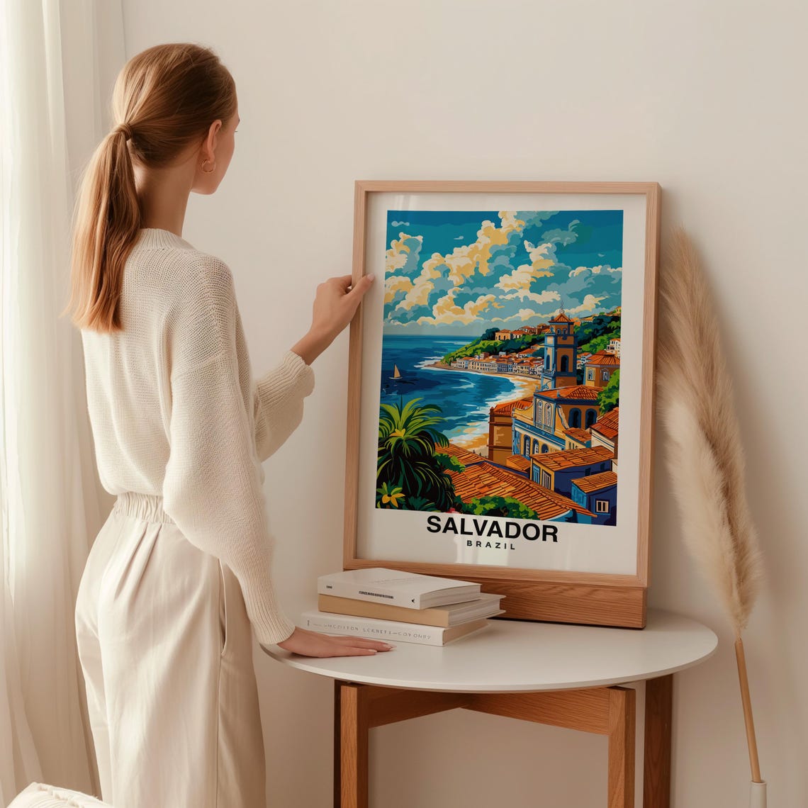 Salvador Salvador Travel Poster Brazil Cityscape Salvador Poster Birthday Present Wedding Gift Brazilian Culture - Image 2