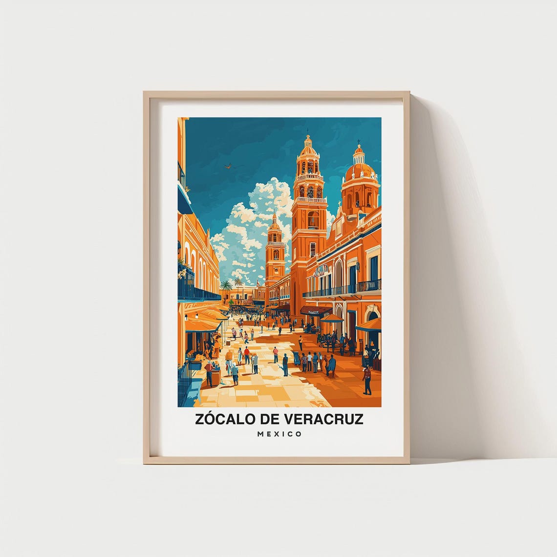 Zcalo De Veracruz Travel Print Wall Art Veracruz Mexico City Print Zcalo De Veracruz Travel Gift Zcalo De Veracruz Poster