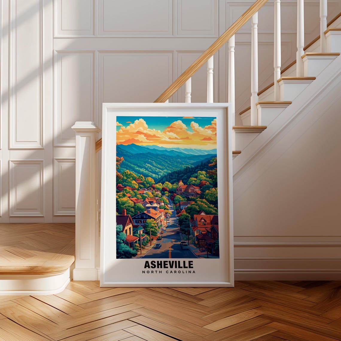 Asheville Print North Carolina Poster Asheville Views Asheville Landmarks Asheville City North Carolina Charm Asheville Beauty