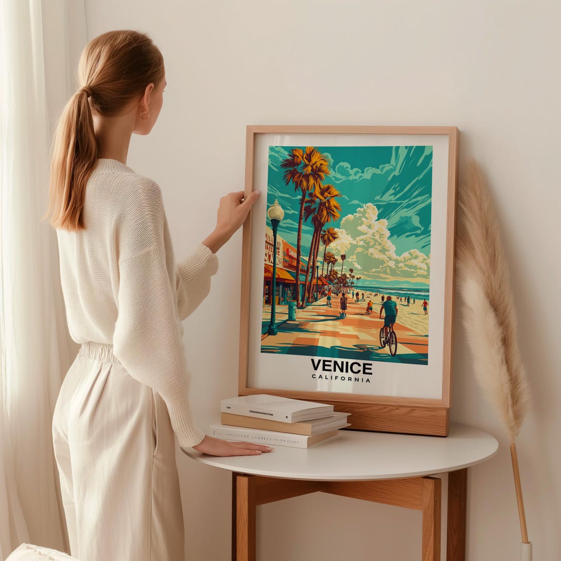 Venice Los Angeles Print California Poster Travel Wall Art Beach Print Usa Poster Scenic Art Coastal Decor Ocean View Travel Poster - Image 2