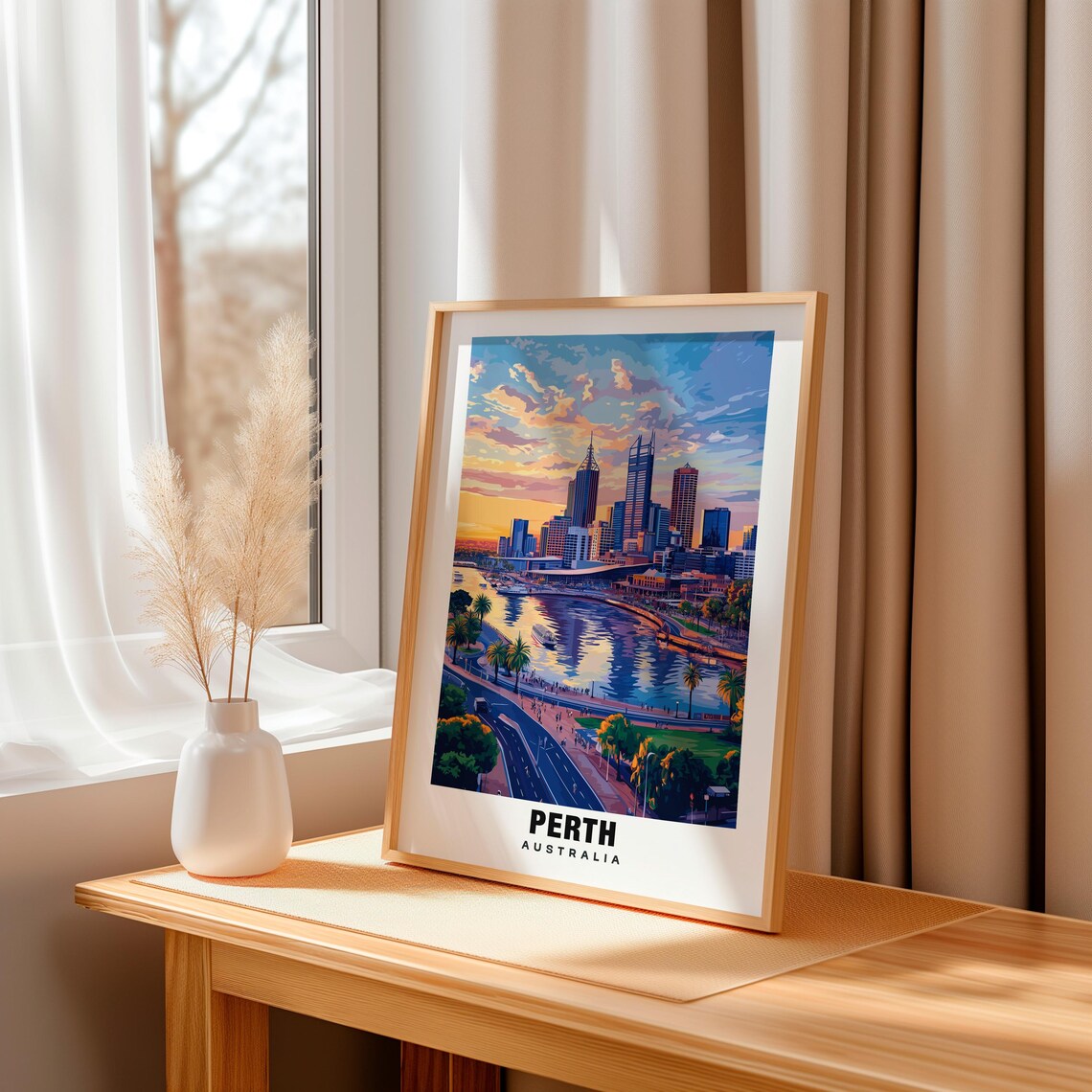 Perth, Australia Travel Poster, Heritage Views - Image 3