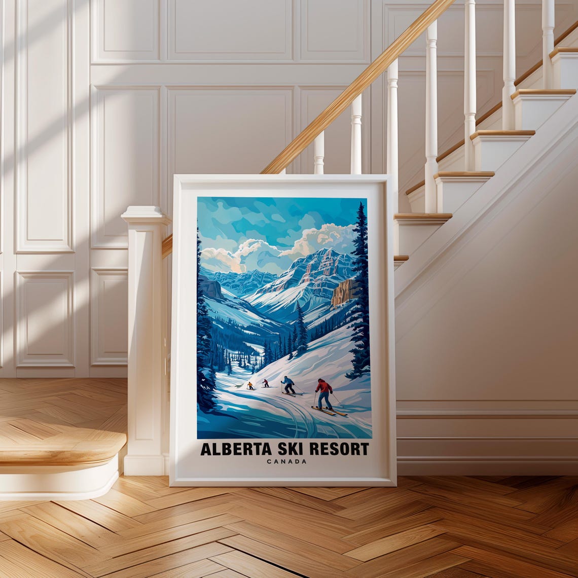 Alberta Ski Resort Print Canada Poster Alberta Views Alberta Ski Alberta Mountains Canada Charm Alberta Beauty Ski Adventure
