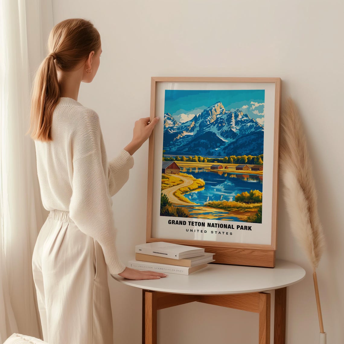Grand Teton Print Wyoming Poster Grand Teton Views Grand Teton Landmarks Grand Teton City Wyoming Charm Grand Teton Beauty Wyoming - Image 2