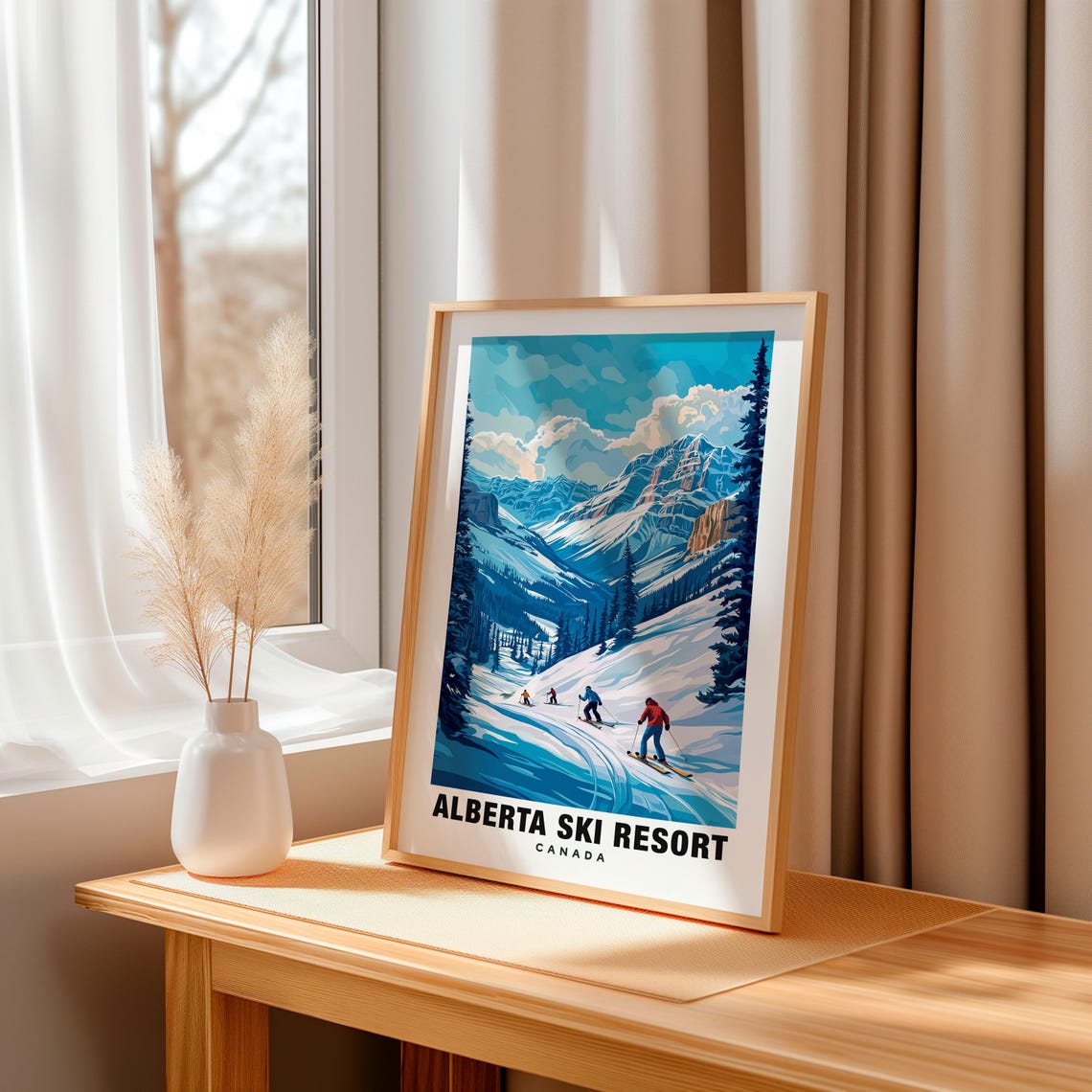 Alberta Ski Resort Print Canada Poster Alberta Views Alberta Ski Alberta Mountains Canada Charm Alberta Beauty Ski Adventure - Image 3
