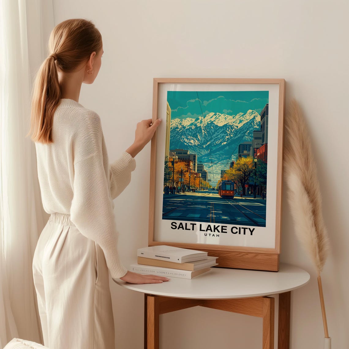 Salt Lake City Print Travel Poster Utah Art Mountain Views Scenic Trails Historic Landmarks Outdoor Adventure Vibrant City Utah Art - Image 2