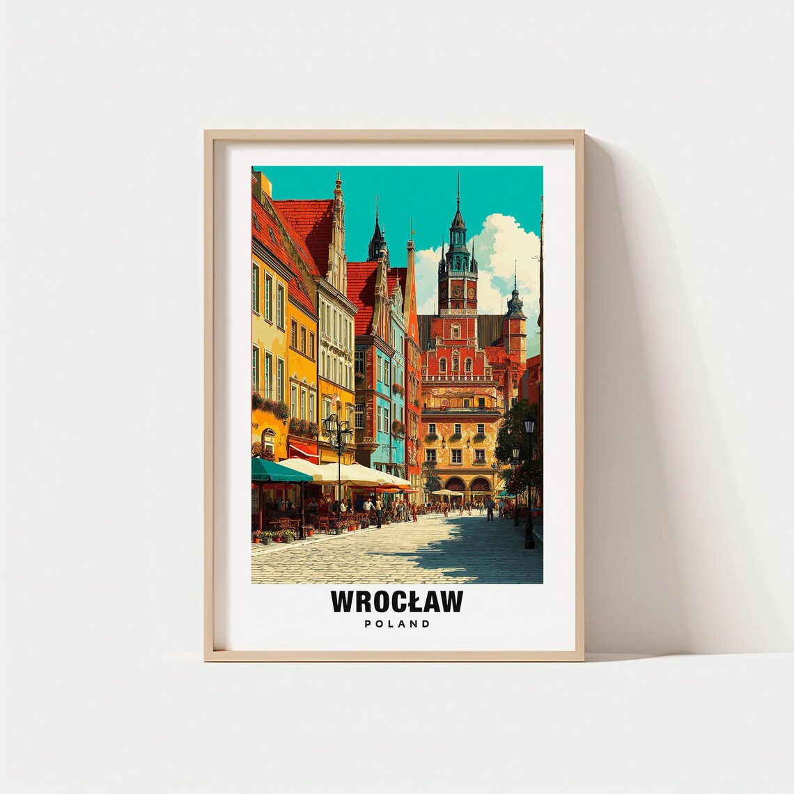 Wroclaw Poland Colorful Old Town Market Square Townhouses Poster