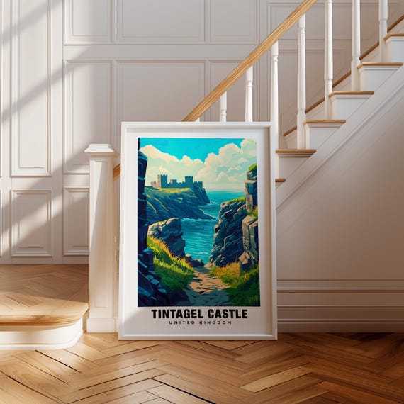 Tintagel Castle Print England Poster Tintagel Views Tintagel Castle Tintagel Coast England Charm Tintagel Beauty Tintagel Heritage