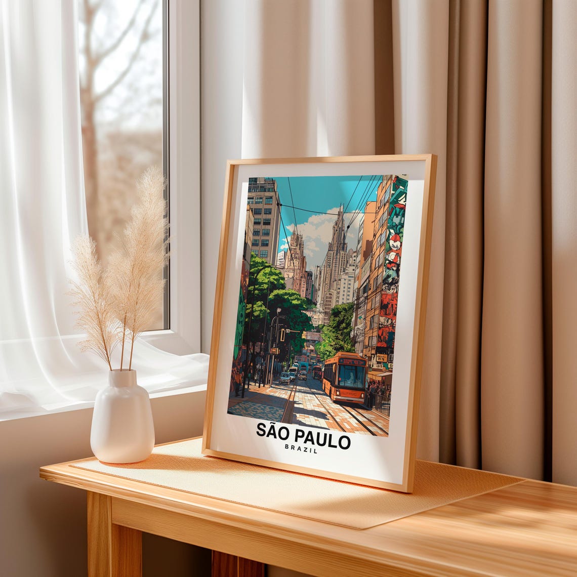 So Paulo Brazil Travel Print Wall Art So Paulo Brazil City Print So Paulo Brazil Travel Gift So Paulo Brazil Poster - Image 3