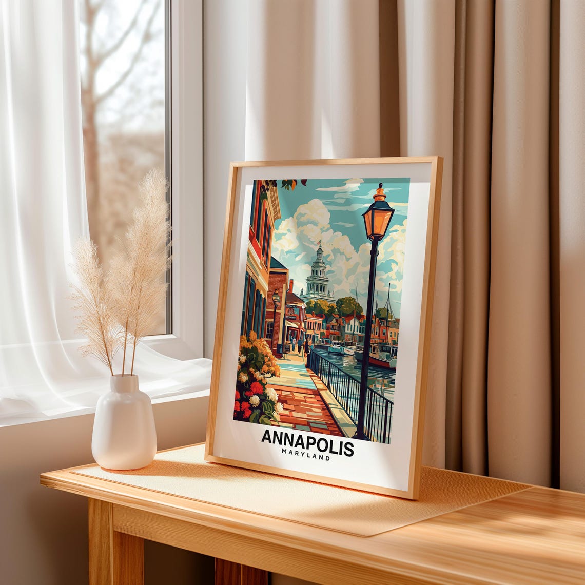 Annapolis City Print Annapolis Travel Poster Maryland Travel Gift Annapolis Maryland Poster Annapolis Gift Usa City - Image 3