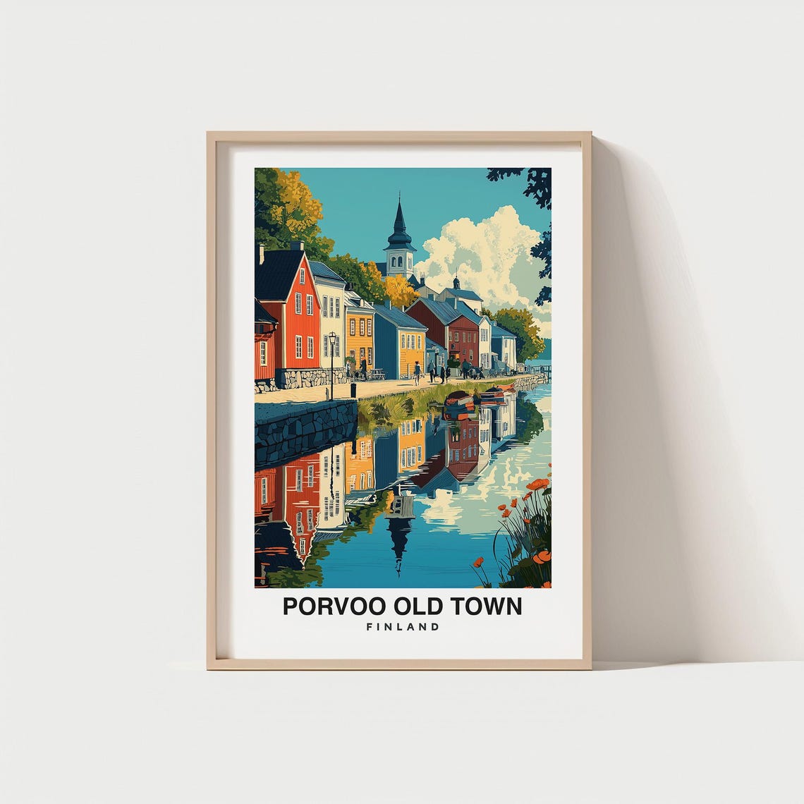 Porvoo Old Town Travel Print Wall Art Porvoo Finland City Print Porvoo Old Town Travel Gift Porvoo Old Town Poster