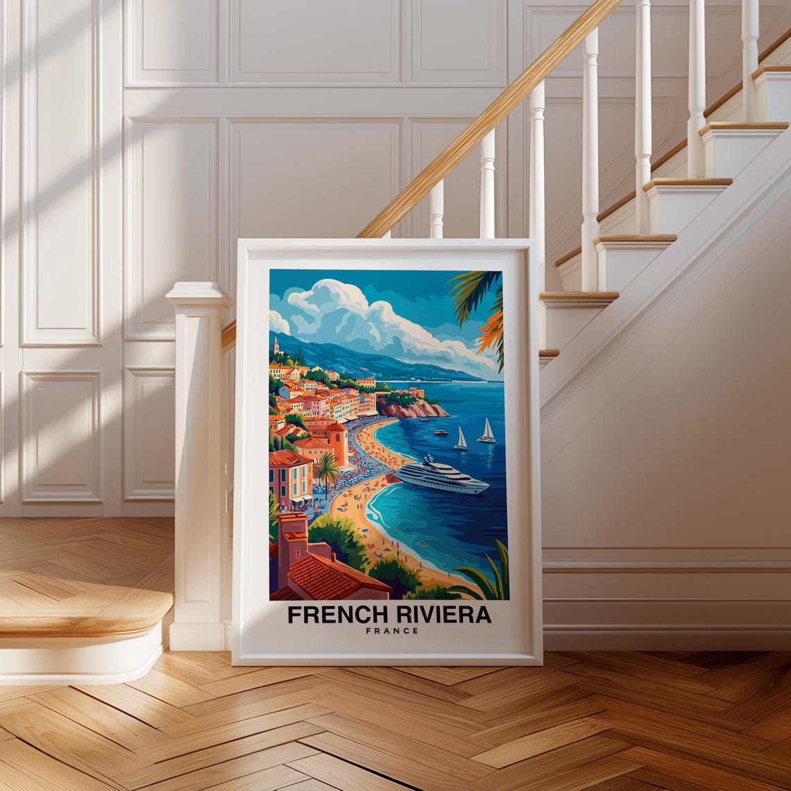 French Riviera Poster France France Print French Riviera Travel Gift French Riviera Birthday Gift Wedding Gift