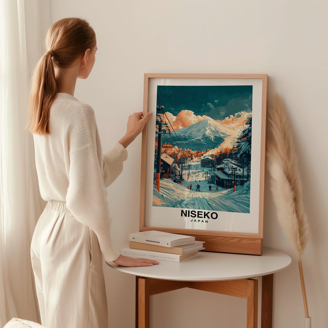 Niseko Print Travel Poster Japanese Art Ski Resort Scenic Mountains Snowy Landscape Winter Sports Vibrant Culture Hokkaido Charm - Image 2
