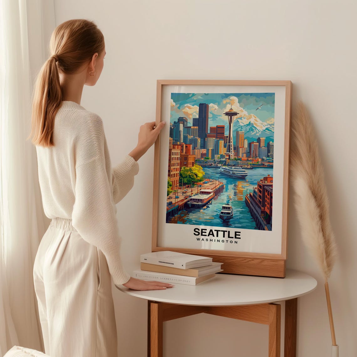 Seattle Travel Print Wall Art Seattle United States City Print Seattle Travel Gift Seattle City Poster Travel Gift - Image 2