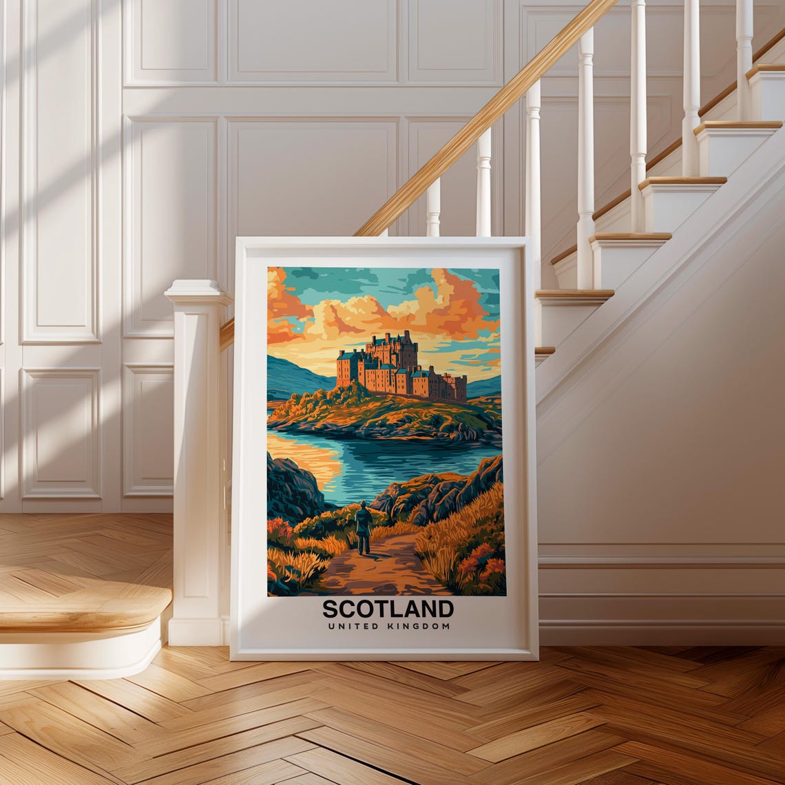 Scotland Scotland Travel Poster United Kingdom City Scotland Poster Birthday Present Wedding Gift Uk Tourism