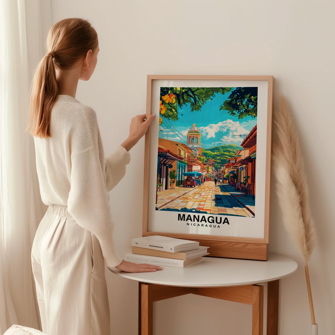 Managua Travel Print Wall Art Managua Nicaragua City Print Managua Travel Gift Managua City Poster Travel Gift - Image 2