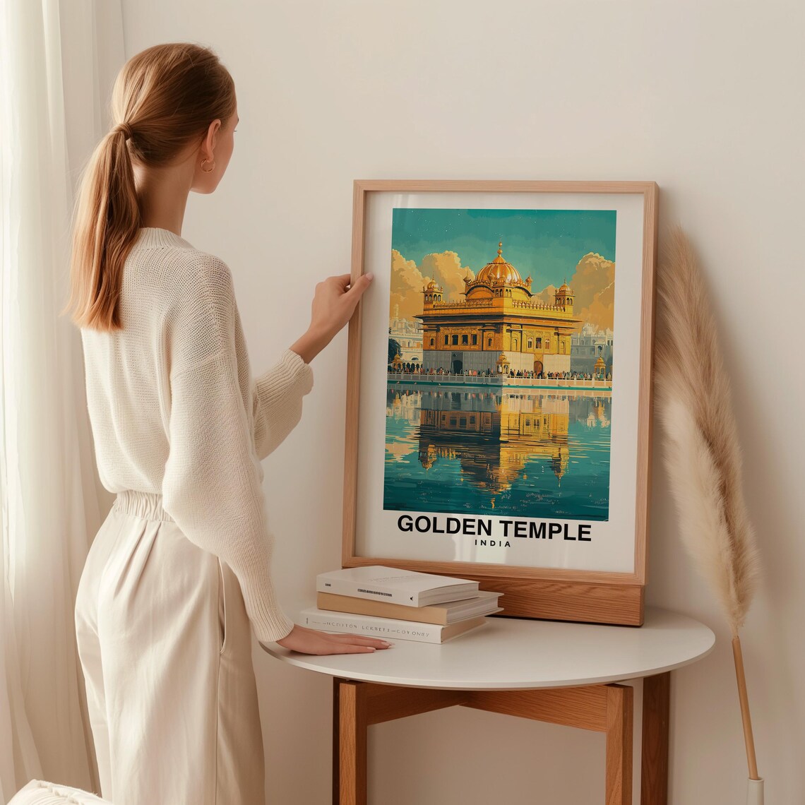 Golden Temple Travel Print Wall Art Amritsar India City Print Golden Temple Travel Gift Golden Temple Poster - Image 2