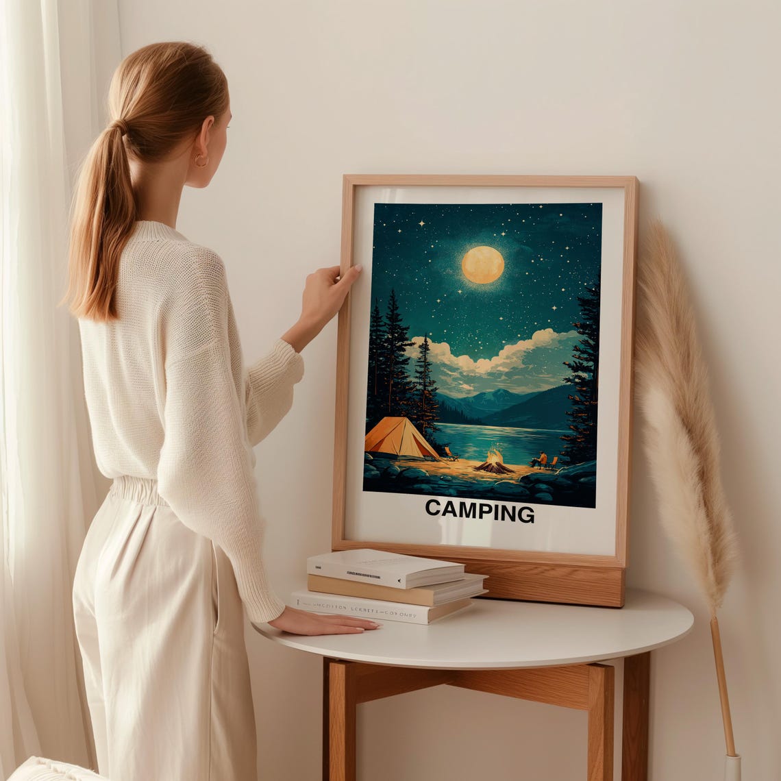 Camping Print Outdoor Poster Travel Wall Art Nature Print Scenic Art Tent Decor Adventure Print Wilderness Poster Travel Poster - Image 2