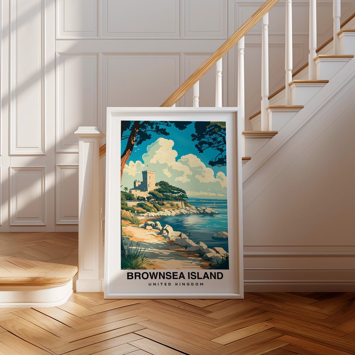 Brownsea Island Print England Poster Travel Wall Art Coastal Print Scenic Art Nature Decor Island Landscape Travel Poster