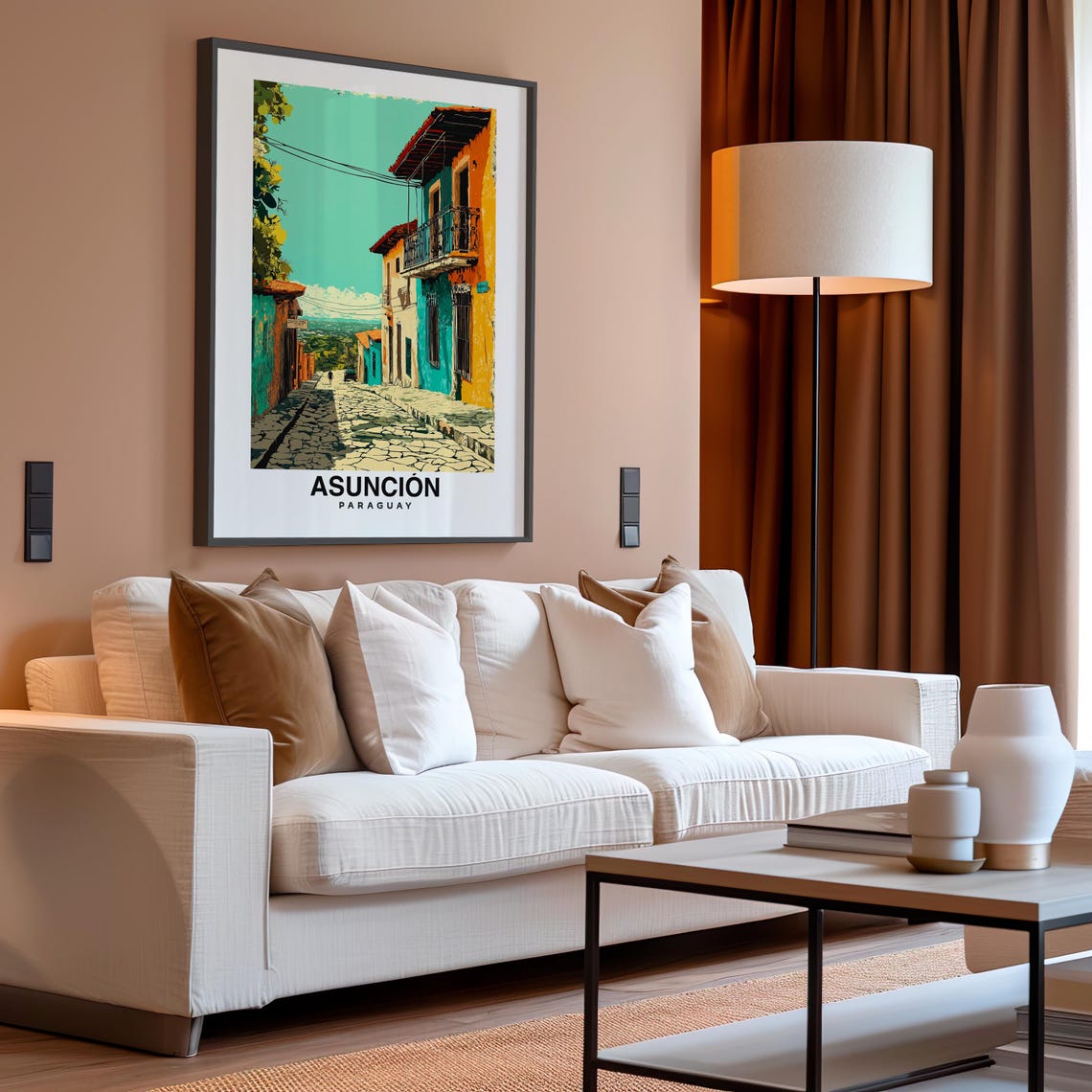 Asuncin Print Paraguay Poster Travel Wall Art Cityscape Print Scenic View Historic Landmark Urban Decor South America Travel Print - Image 4