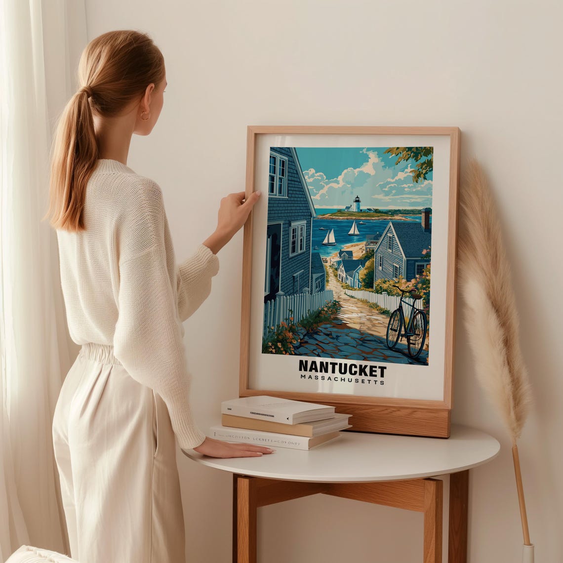 Nantucket Print Massachusetts Poster Nantucket Views Nantucket Landmarks Nantucket City Massachusetts Charm Nantucket Beauty Usa Art - Image 2
