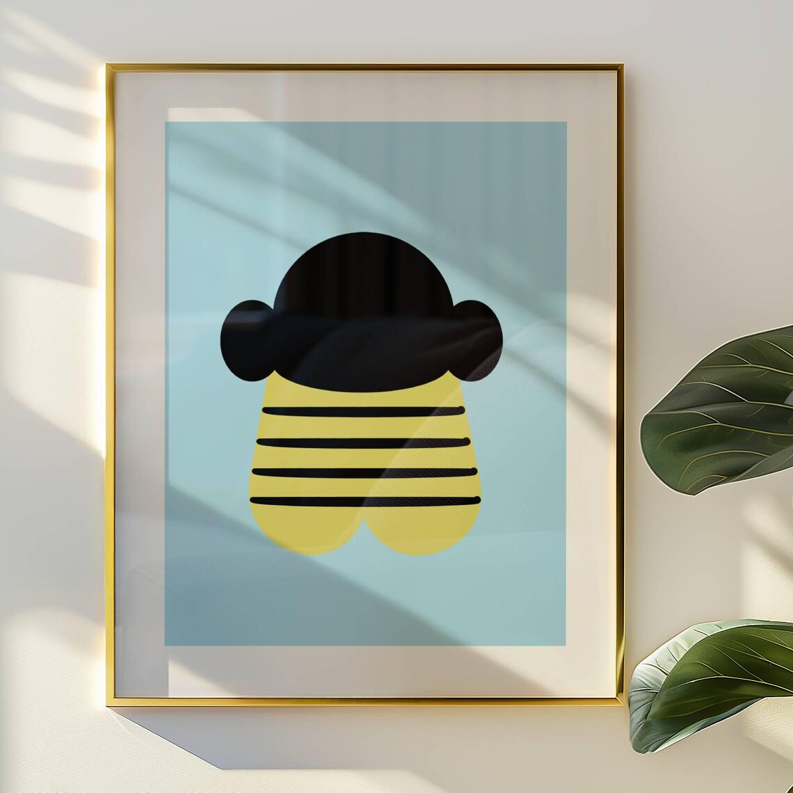 Bee Art Print, Modern Minimalist Nursery Decor - Image 4