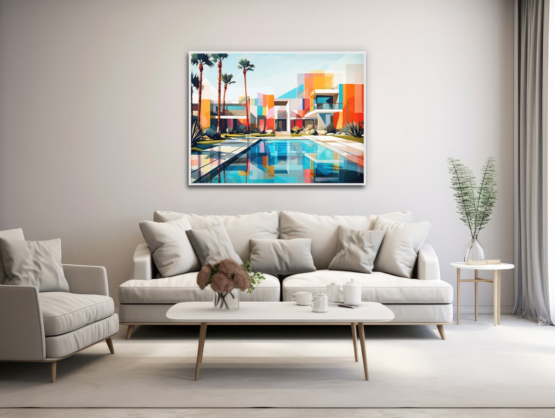 Palm Springs Mid Century Architecture, Retro Poster - Image 3