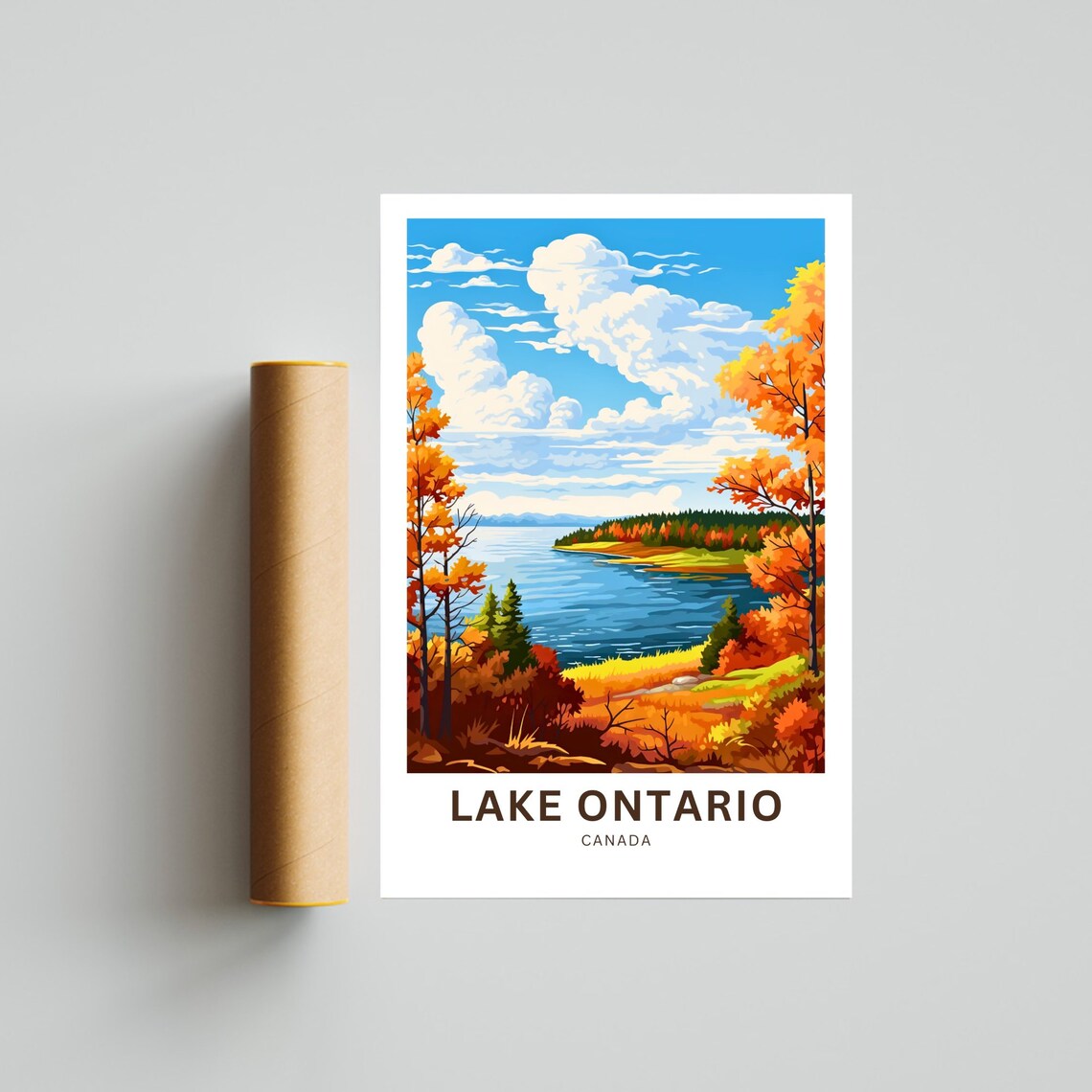 Personalized Lake Ontario Travel Poster, Canada Wall Art - Image 4
