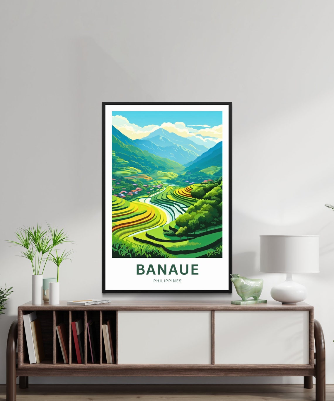 Banaue Philippines Terraced Rice Valley Village Travel Poster - Image 2