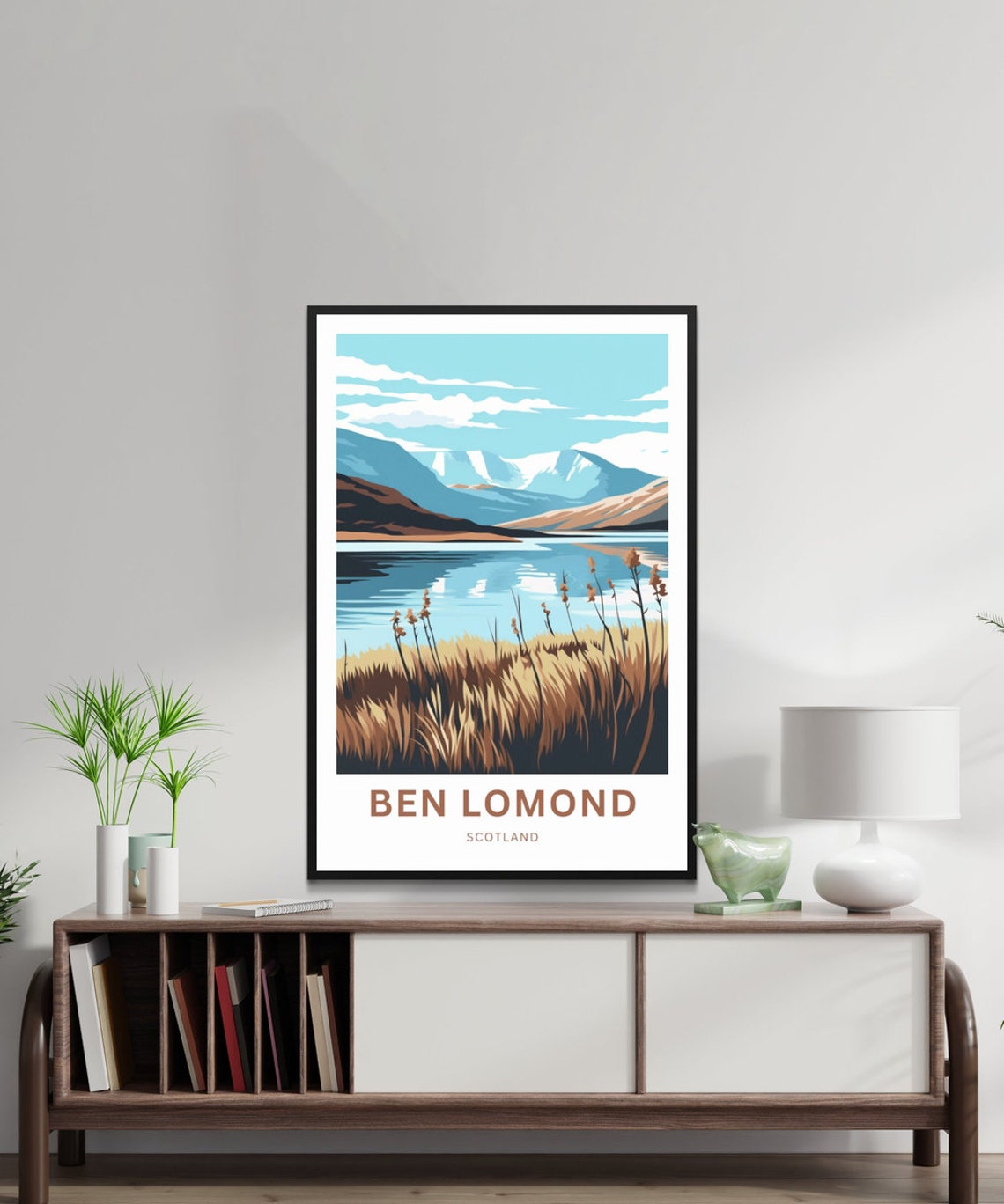Personalized Ben Lomond Scotland Mountain Lake Custom Poster - Image 2
