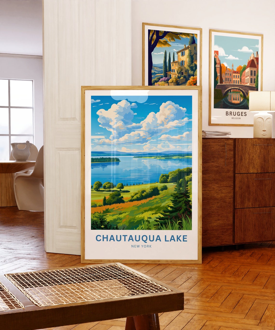 Personalized Chautauqua Lake New York Rolling Hills Lake Poster - Image 5