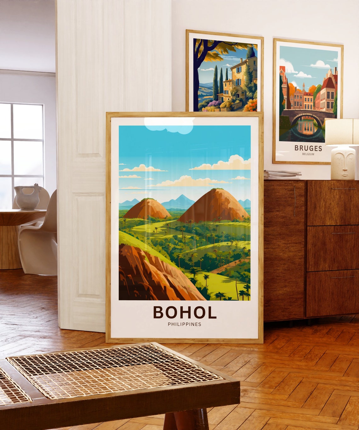 Personalized Bohol Philippines Chocolate Hills View Travel Poster - Image 5