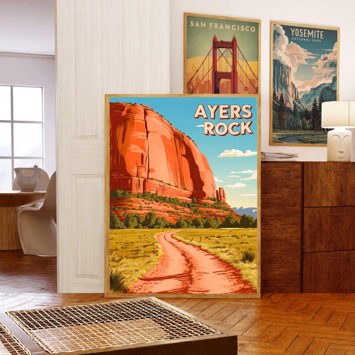 Ayers Rock Australia Vintage Outback Desert Uluru Travel Poster - Image 5