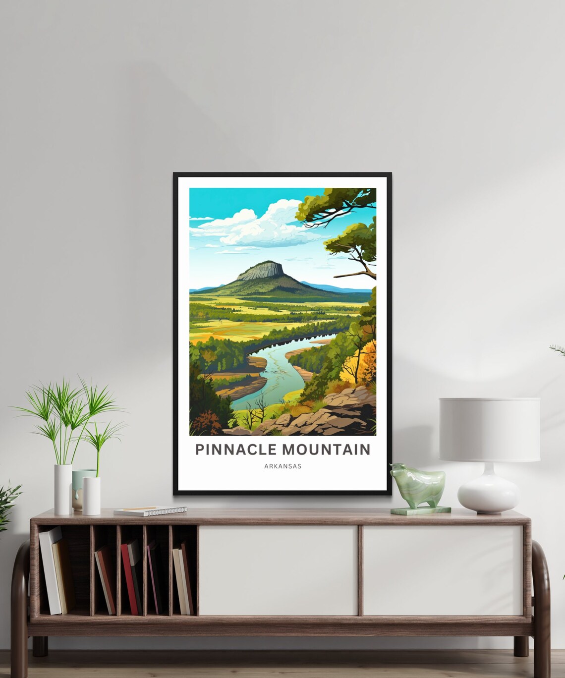 Pinnacle Mountain Arkansas River Valley Peak Vista Travel Poster - Image 2