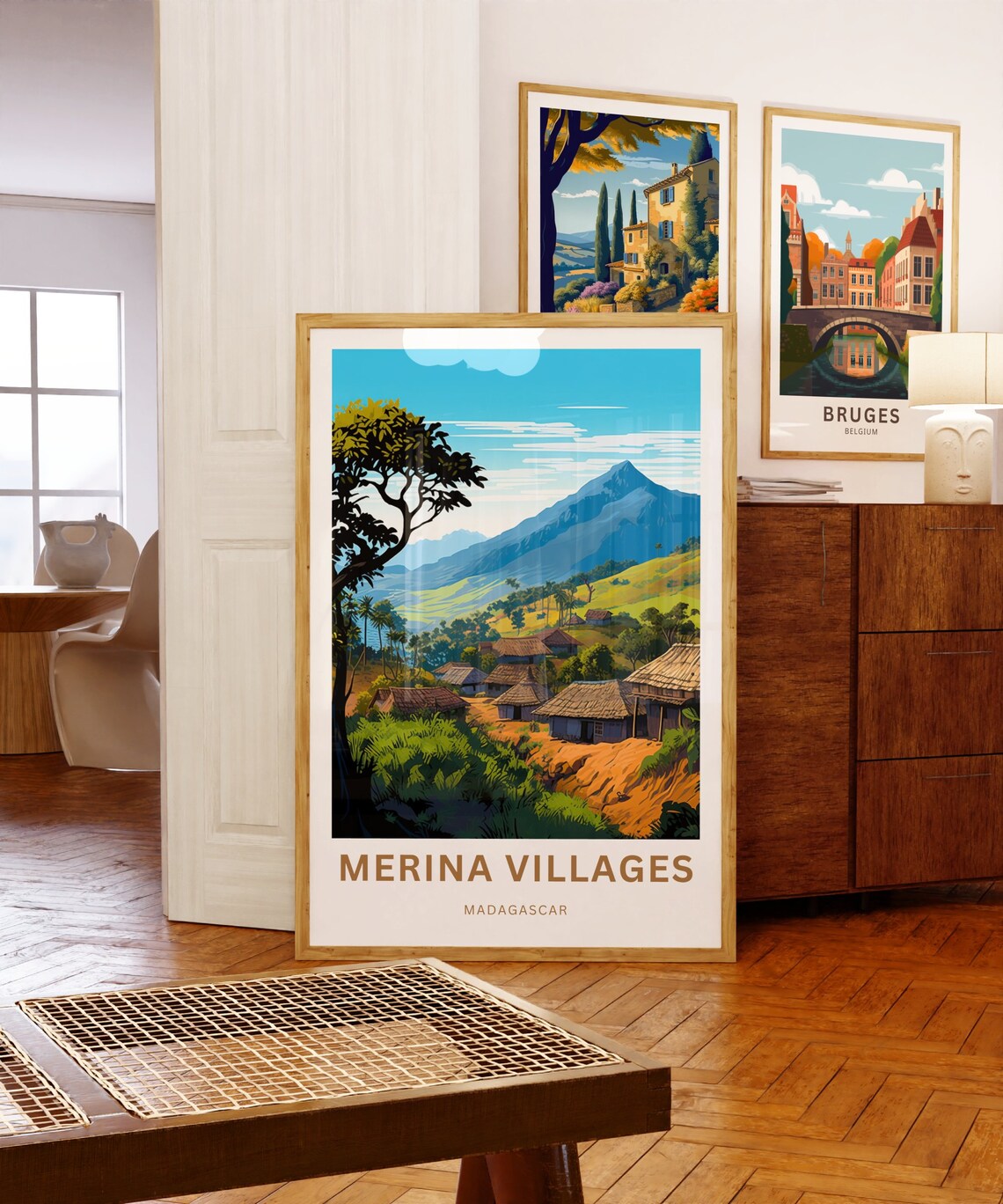 Merina Villages Madagascar Mountain Village Highland Travel Poster - Image 5