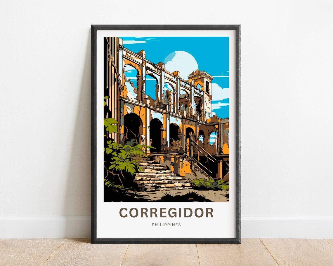 Corregidor Philippines Historic Wartime Barracks Ruins Poster