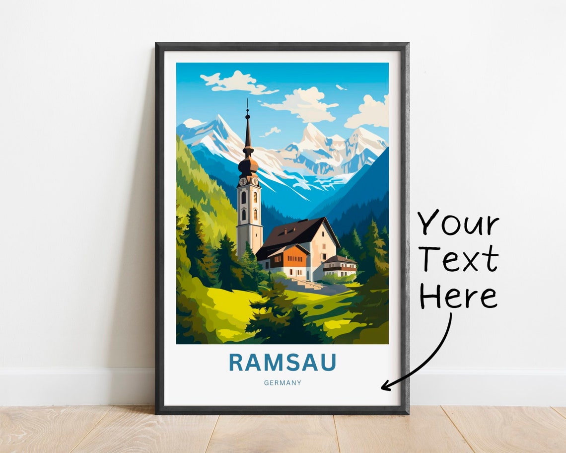 Ramsau Germany Picturesque Alpine Church Beneath Snowy Peaks Poster