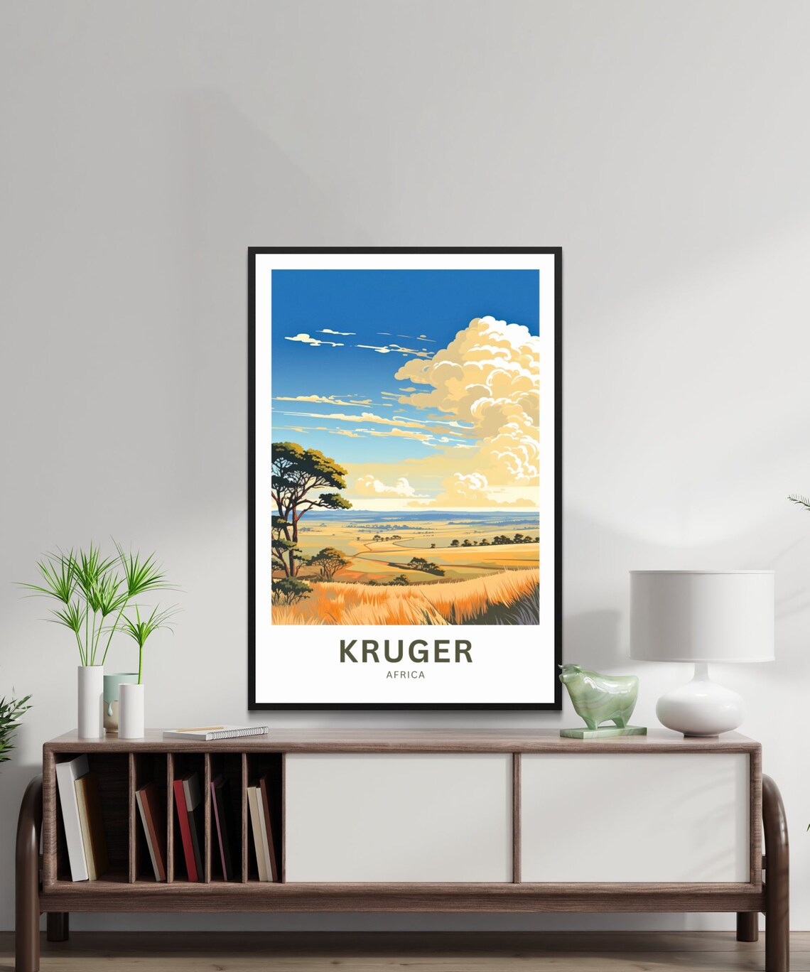 Kruger Africa Golden Savanna Grassland Safari Adventure Poster - Image 2