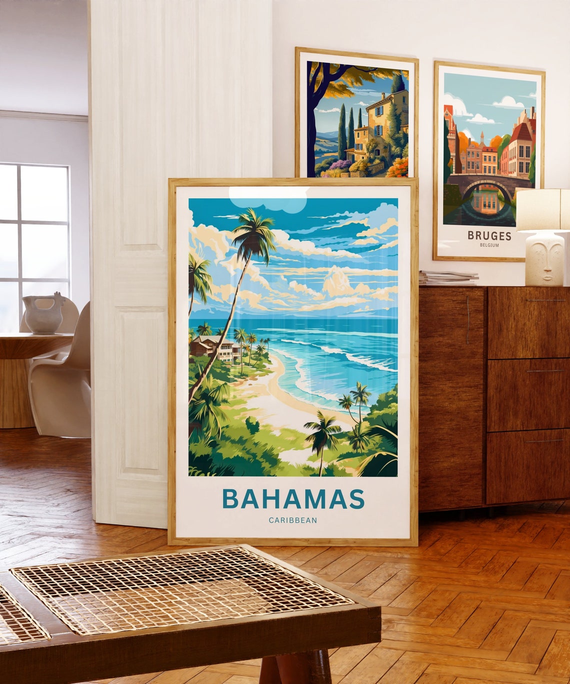 Bahamas Travel Print Bahamas Poster Caribbean Wall Art Framed Present Gift Caribbean Present - Image 5