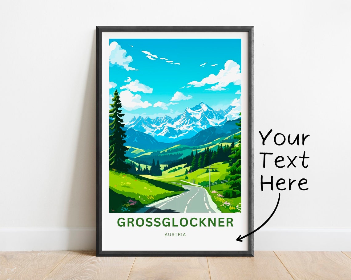 Grossglockner Austria Personalized Pine Forest Road View Poster
