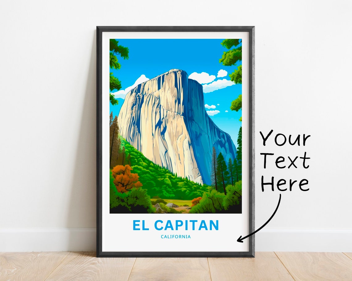 El Capitan California Granite Monolith Pines Valley View Poster