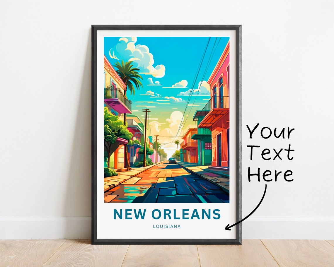 New Orleans Louisiana French Quarter Street Personalized Poster