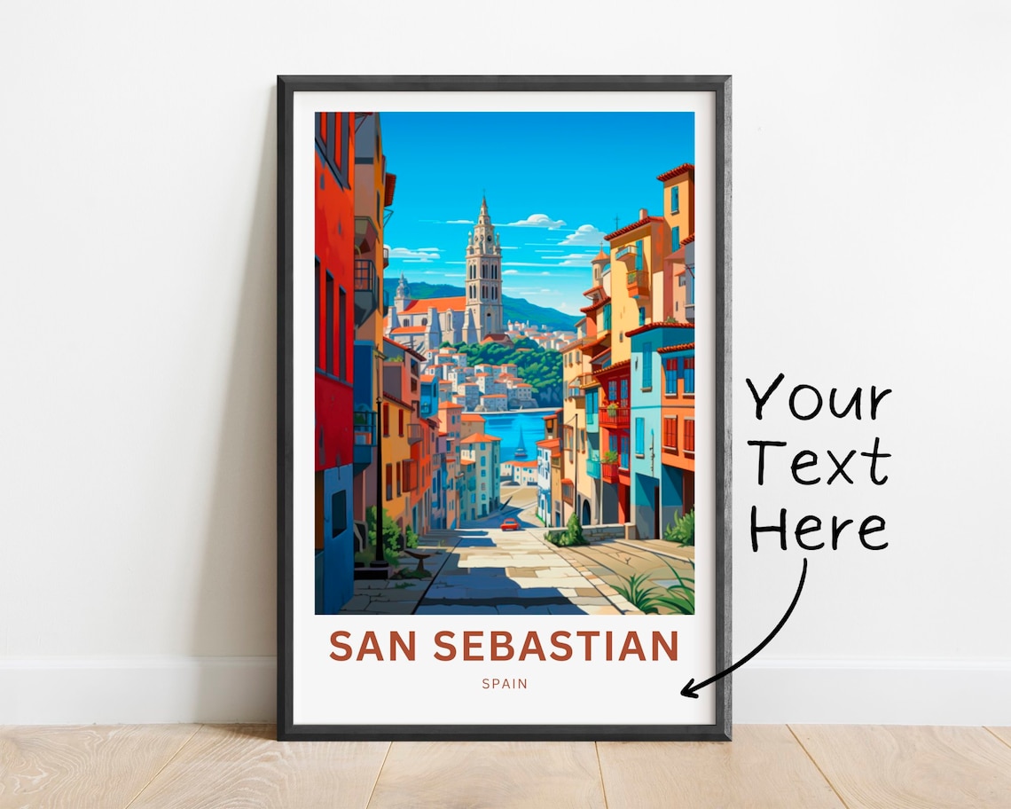 San Sebastian Personalized Spain Travel Poster