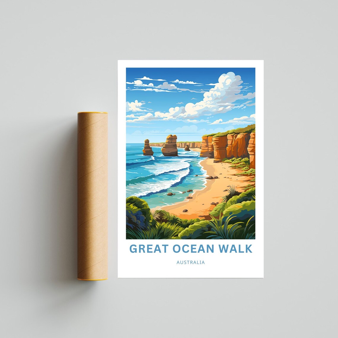 Great Ocean Walk Australia Twelve Apostles Coastline Travel Poster - Image 4