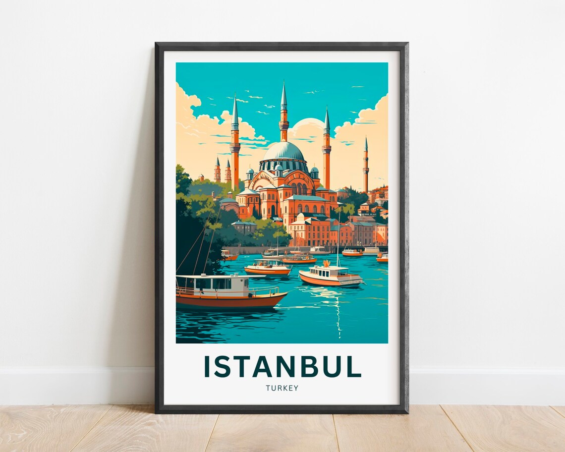 Istanbul Turkey Present Travel Poster
