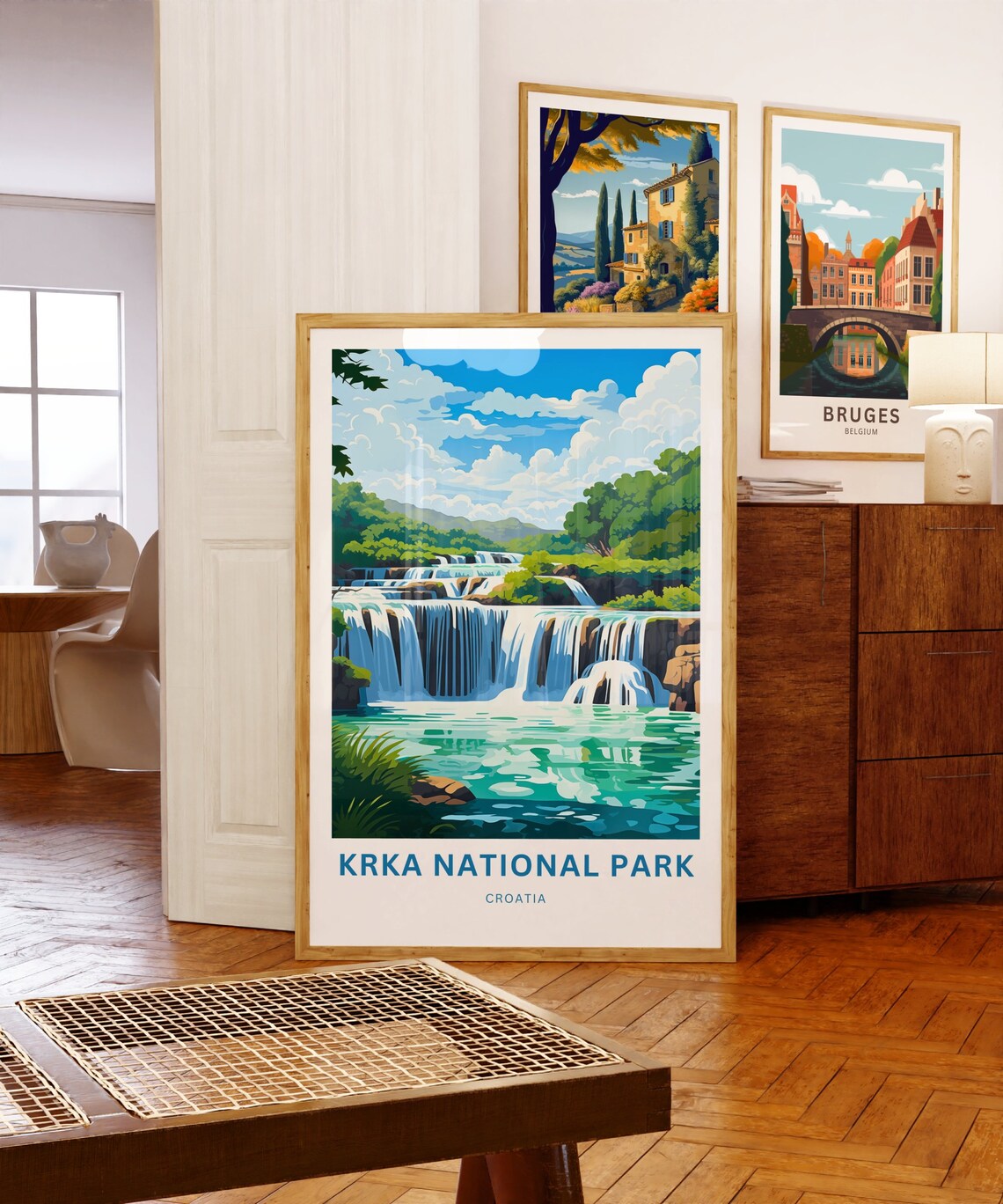 Krka National Park Croatia Turquoise Cascading Waterfalls Poster - Image 5