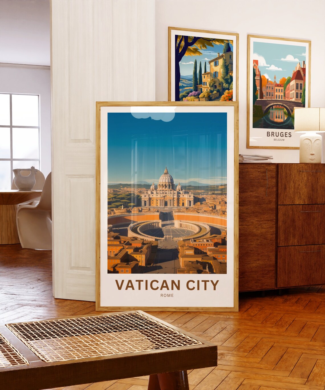 Vatican City Rome Aerial St Peters Square Panorama Travel Poster - Image 5