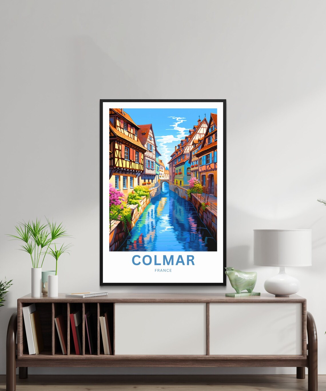 Colmar France Alsace Canal Half Timbered Houses Travel Poster - Image 2